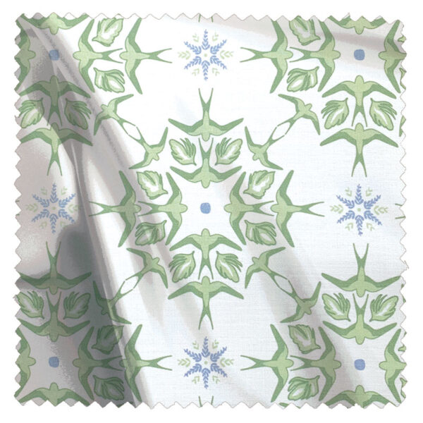 Songbird in Soft Green & Antique Blue